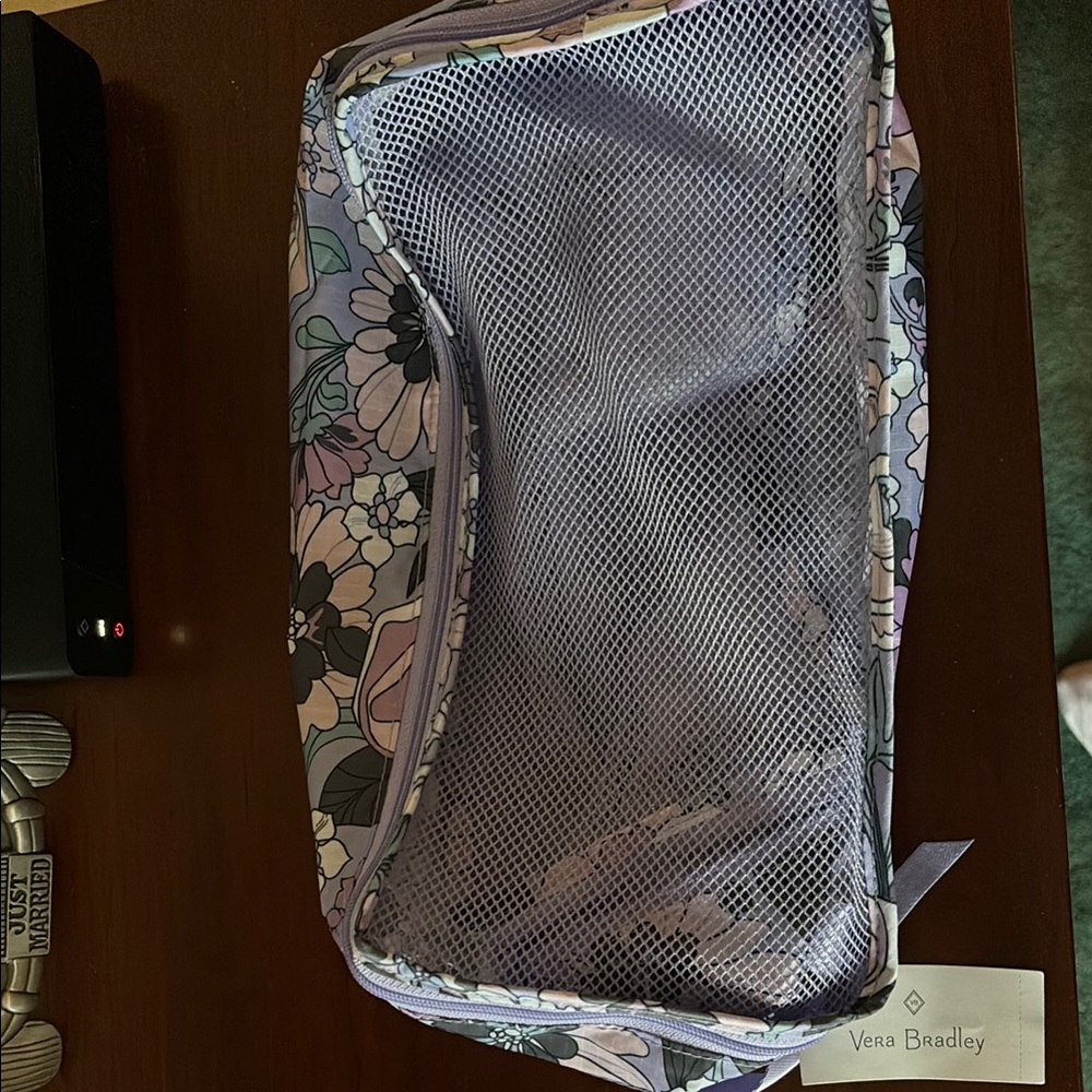 Vera Bradley Purple Floral shoe organizer for travel (set of 2)